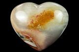 Wide, Polychrome Jasper Heart - Madagascar #167322-1